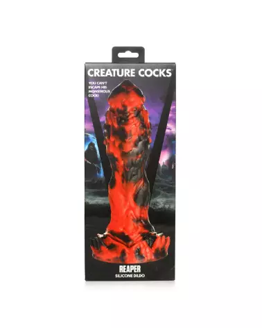 Grim Reaper Silicone Dildo Rouge Noir par XR Brands-3