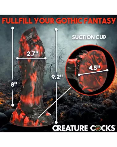 Grim Reaper Silicone Dildo Rouge Noir par XR Brands-7