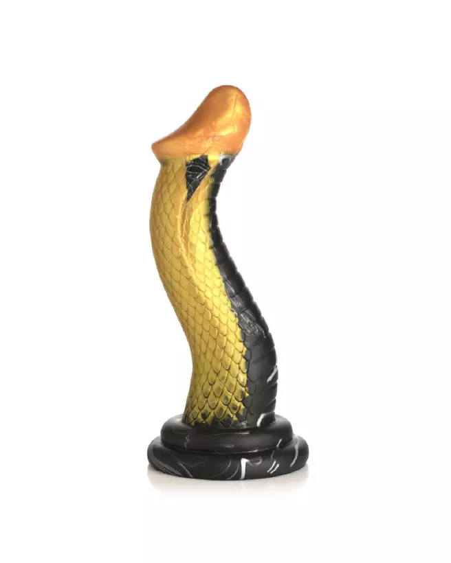 Golden Snake Dildo en silicone par XR Brands, sextoy créature pour plaisir intense-1