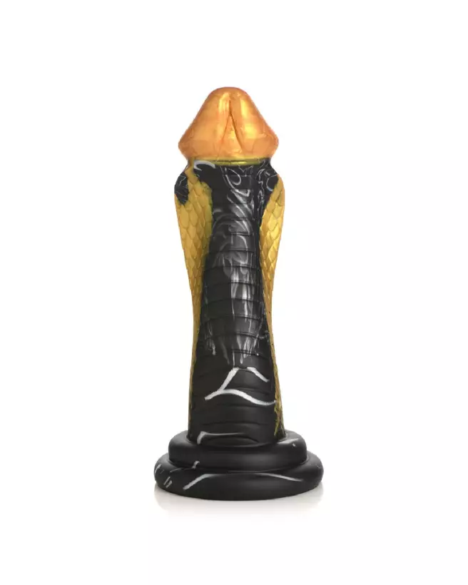 Golden Snake Dildo en silicone par XR Brands, sextoy créature pour plaisir intense-6