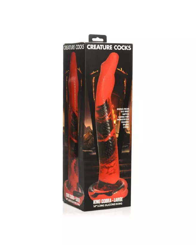King Cobra Silicone Dildo 36 cm Red Black by XR Brands-2