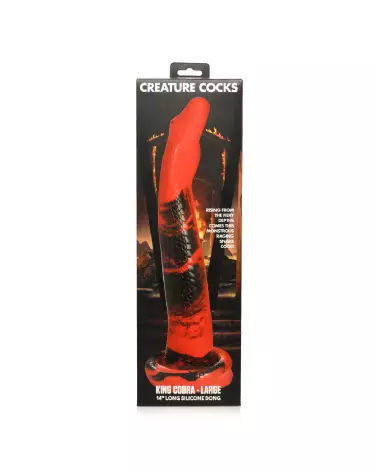 King Cobra Silicone Dildo 36 cm Red Black by XR Brands-3