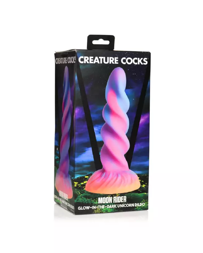 Image du Moon Rider, dildo licorne phosphorescent par XR Brands-2