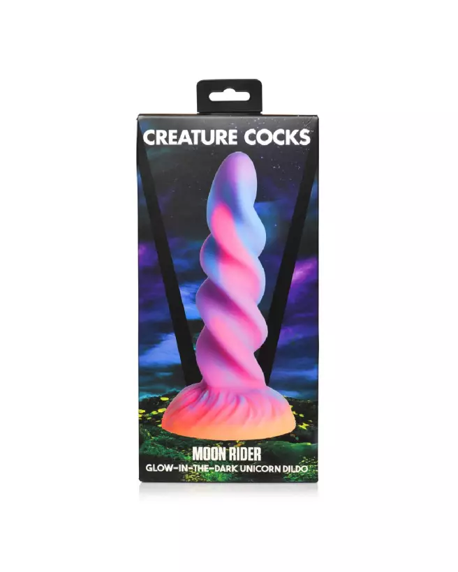 Image du Moon Rider, dildo licorne phosphorescent par XR Brands-3