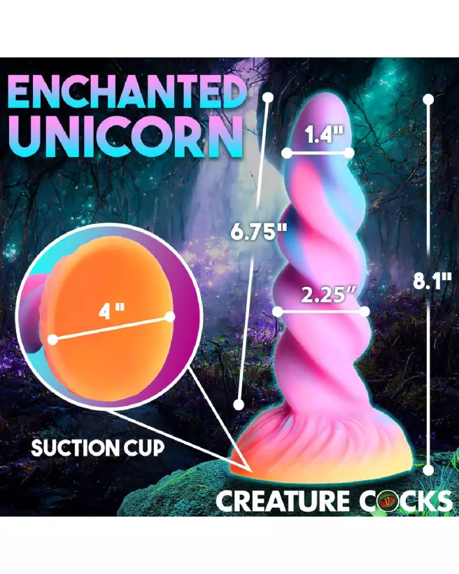 Image du Moon Rider, dildo licorne phosphorescent par XR Brands-7