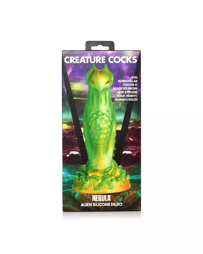Nebula Alien Silicone Dildo Green par XR Brands en silicone premium-3