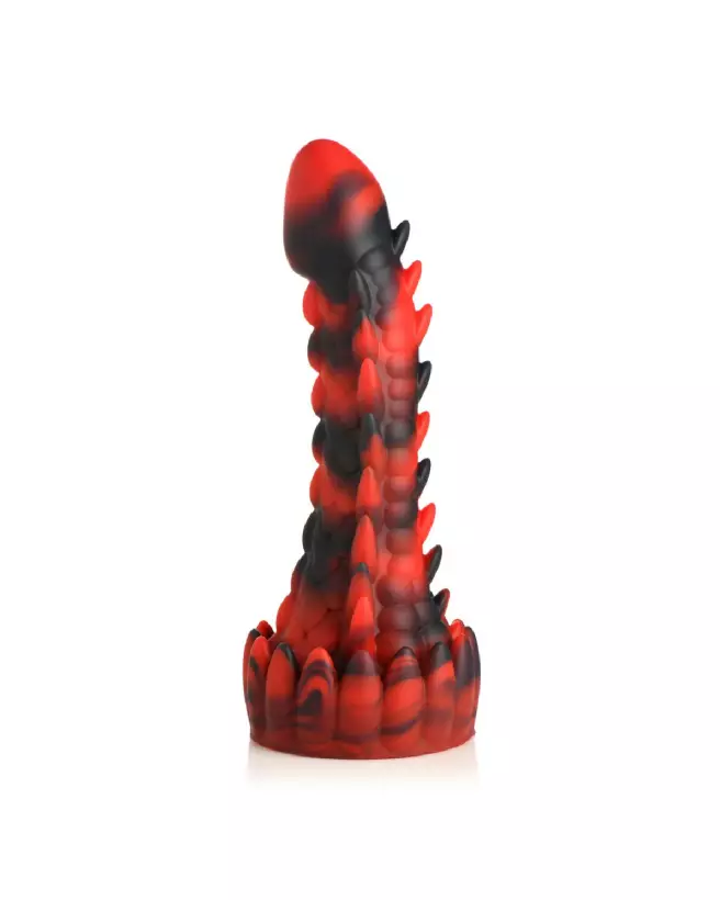 Image de Dildo Dragon Scaly en Silicone Rouge et Noir par XR Brands-1