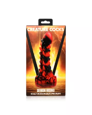 Image de Dildo Dragon Scaly en Silicone Rouge et Noir par XR Brands-3