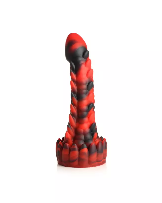 Image de Dildo Dragon Scaly en Silicone Rouge et Noir par XR Brands-6