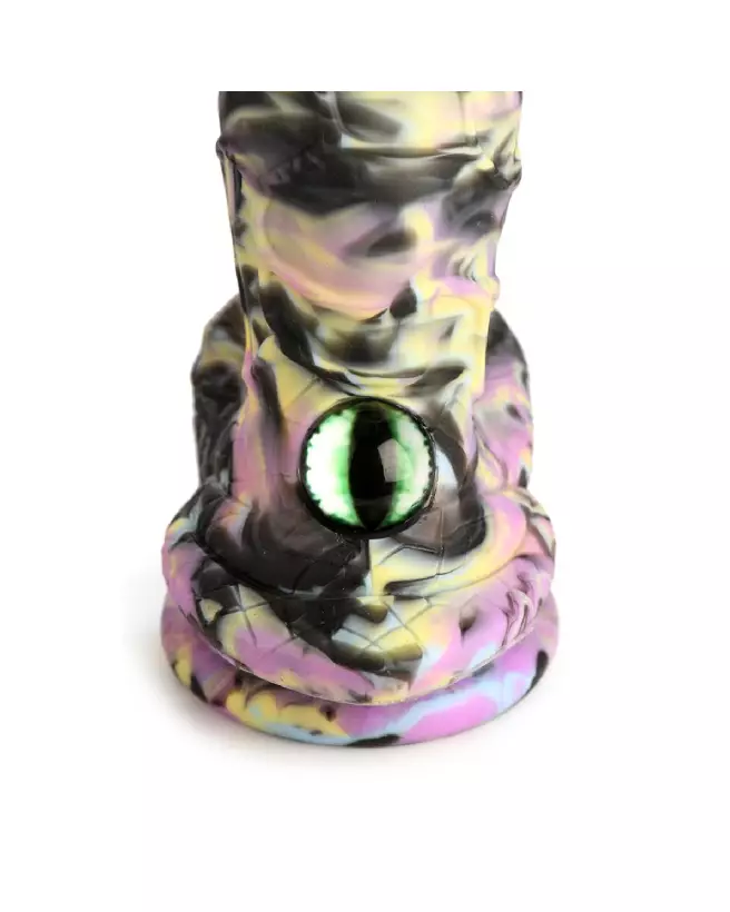 Dildo Cyclops Monster en silicone jaune violet noir de XR Brands-7