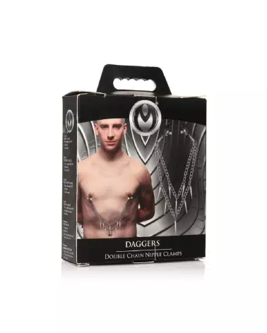 Image des Pinces à Tétons Daggers Double Chain de XR Brands-4
