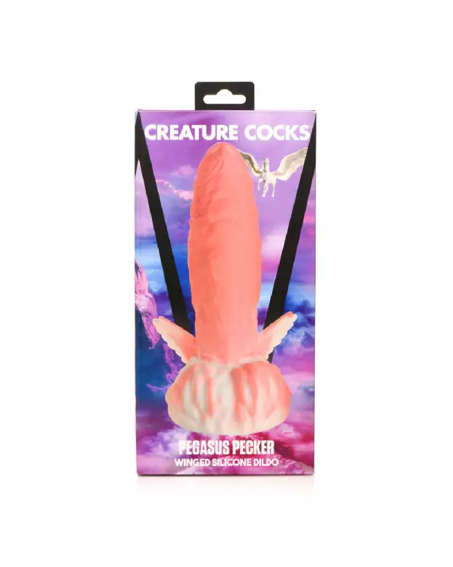 Pegasus Pecker Winged Silicone Dildo Pink par XR Brands-3