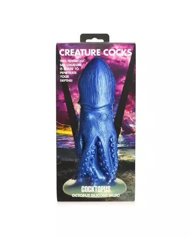 Image du Cocktopus Octopus Silicone Dildo bleu par XR Brands - Sextoy en forme de créature marine-2