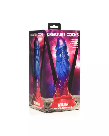 Intruder Alien Silicone Dildo Purple par XR Brands, sextoy créature-2