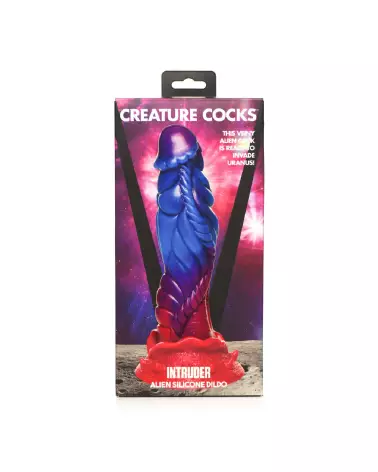 Intruder Alien Silicone Dildo Purple par XR Brands, sextoy créature-3