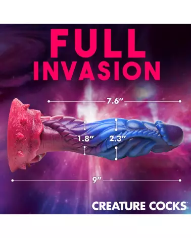 Intruder Alien Silicone Dildo Purple par XR Brands, sextoy créature-7
