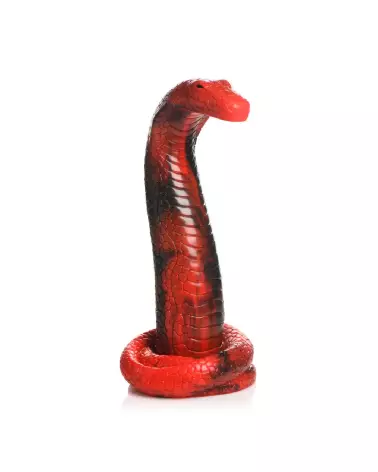 Photo du King Cobra Silicone Dildo Red de XR Brands, sextoy en silicone rouge pour stimulation avancée-1