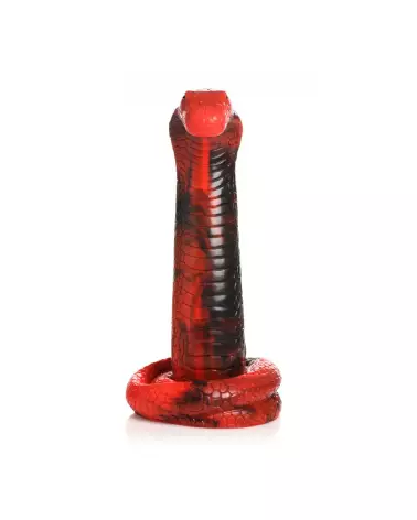 Photo du King Cobra Silicone Dildo Red de XR Brands, sextoy en silicone rouge pour stimulation avancée-3