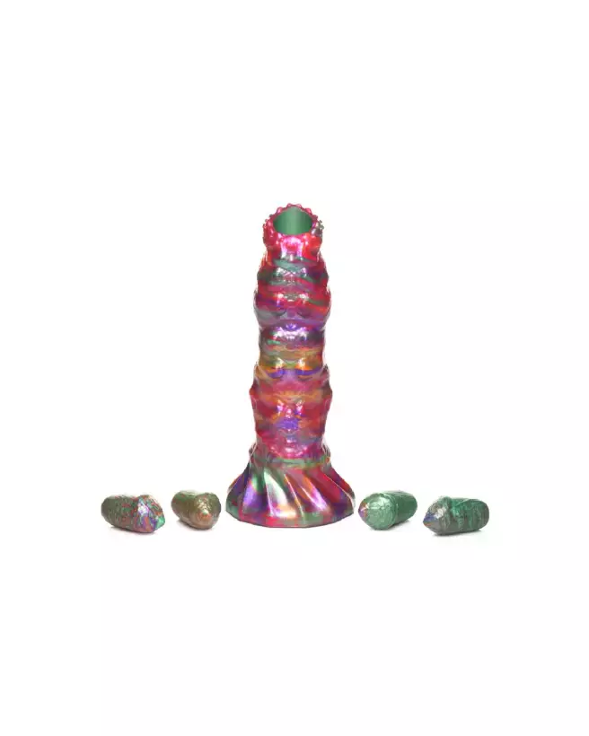 Larva Silicone Ovipositor Dildo with Eggs by XR Brands - Unique Creature Sextoy-1