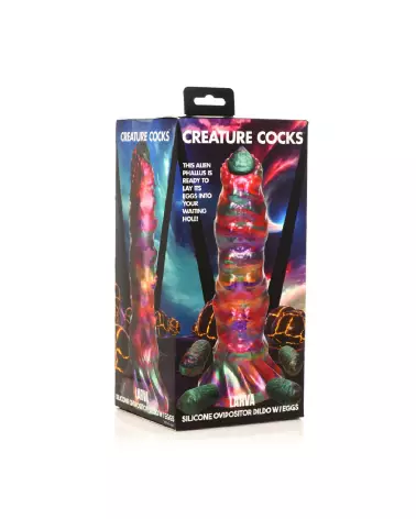Larva Silicone Ovipositor Dildo with Eggs by XR Brands - Unique Creature Sextoy-2