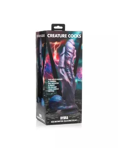 Image du dildo Hydra Sea Monster en silicone violet de XR Brands-2