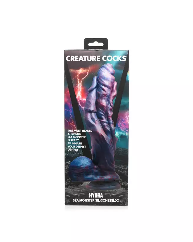 Image du dildo Hydra Sea Monster en silicone violet de XR Brands-3