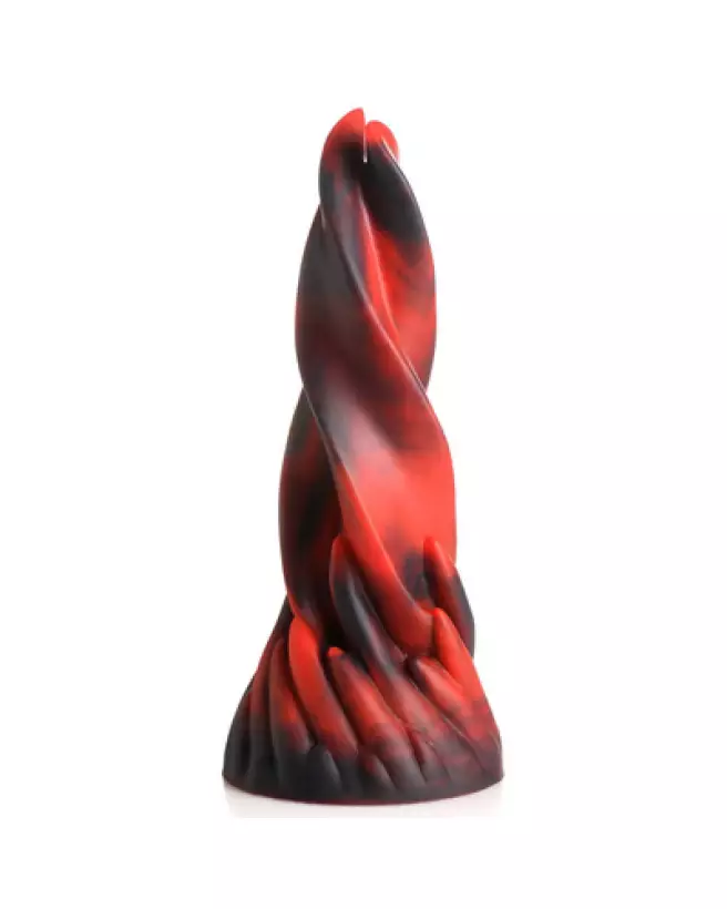 Image du Hell Kiss Twisted Tongues Silicone Dildo Rouge par XR Brands-1