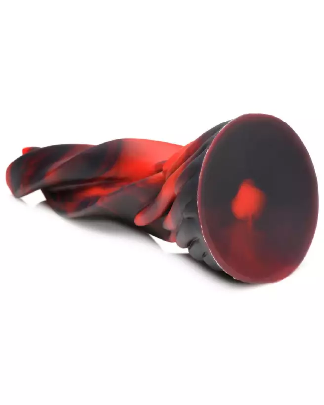 Image du Hell Kiss Twisted Tongues Silicone Dildo Rouge par XR Brands-4