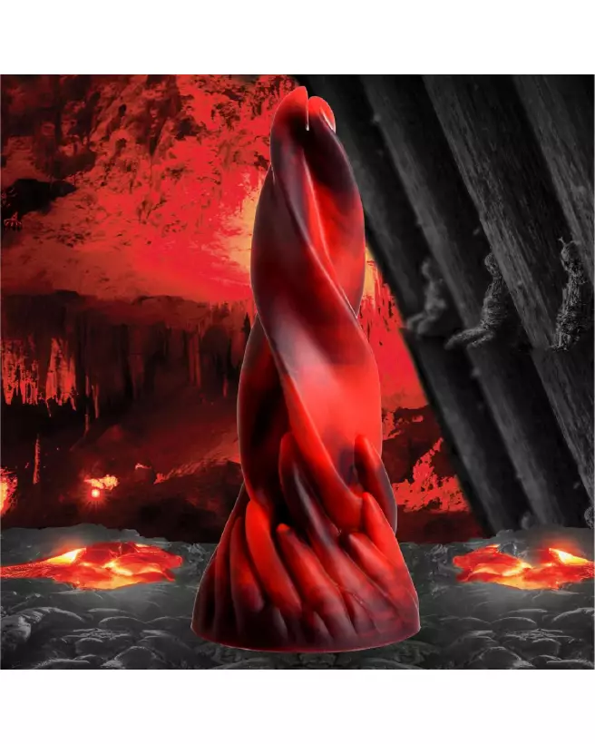 Image du Hell Kiss Twisted Tongues Silicone Dildo Rouge par XR Brands-5