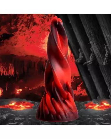 Image du Hell Kiss Twisted Tongues Silicone Dildo Rouge par XR Brands-5