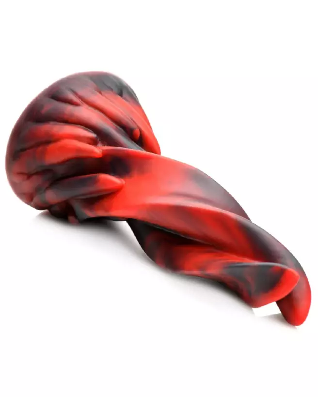 Image du Hell Kiss Twisted Tongues Silicone Dildo Rouge par XR Brands-7