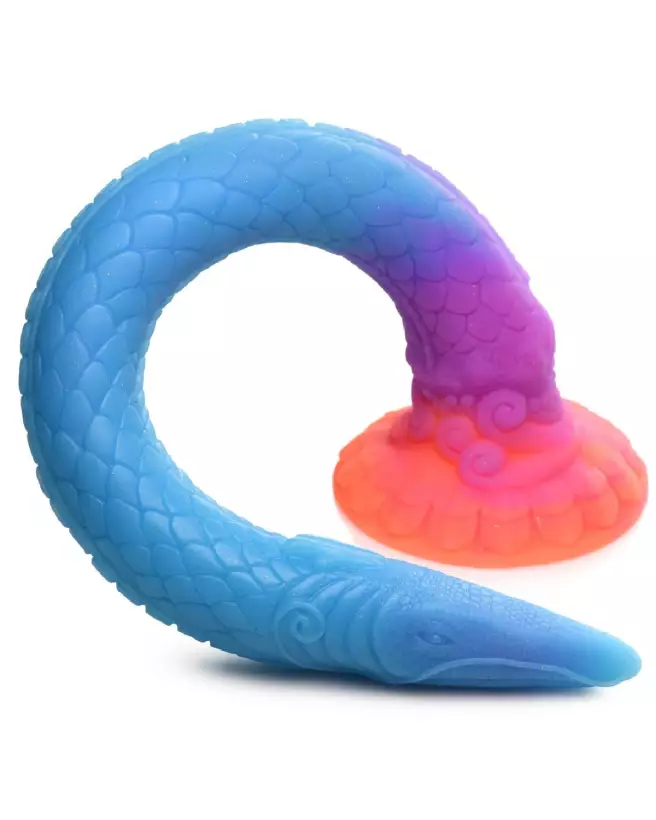 Image du Makara Silicone Snake Dildo glow in the dark par XR Brands-3