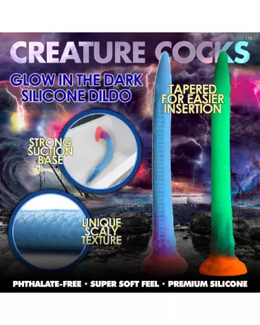 Image du Makara Silicone Snake Dildo glow in the dark par XR Brands-5