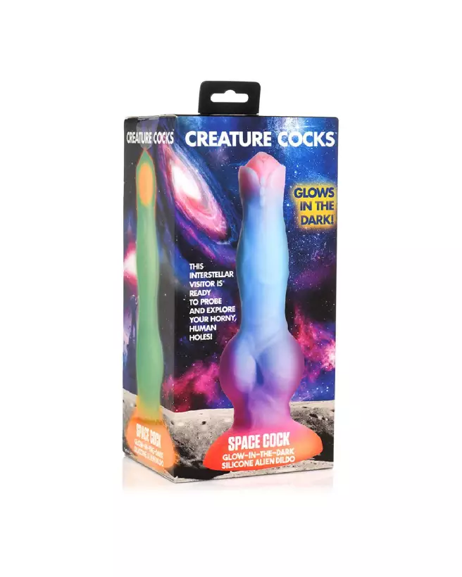 Space Cock Silicone Alien Dildo Glow in the Dark par XR Brands-2