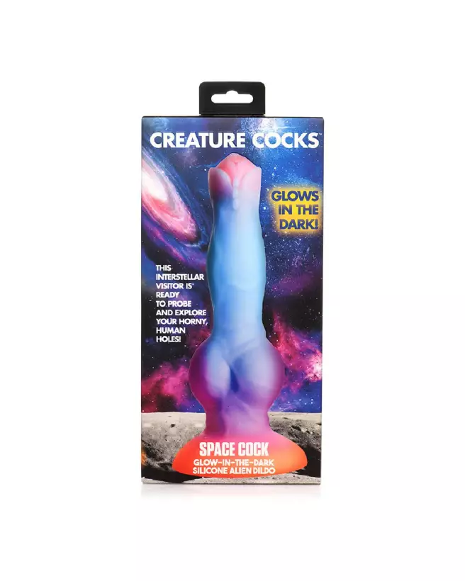 Space Cock Silicone Alien Dildo Glow in the Dark par XR Brands-3
