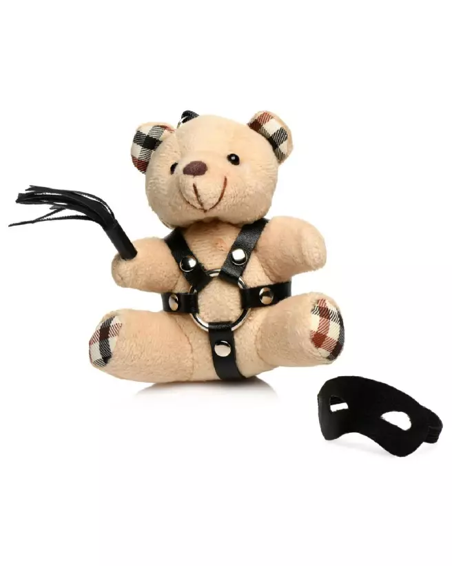 Porte-clés Teddy Bear BDSM en peluche couleur tan par XR Brands-5