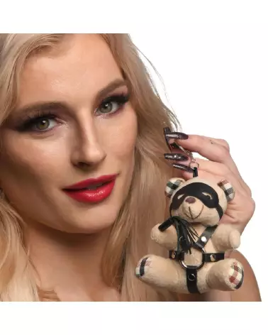 Porte-clés Teddy Bear BDSM en peluche couleur tan par XR Brands-7