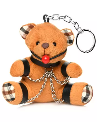 Porte-clés Ours Teddy Marron Baîllonné de XR Brands-1