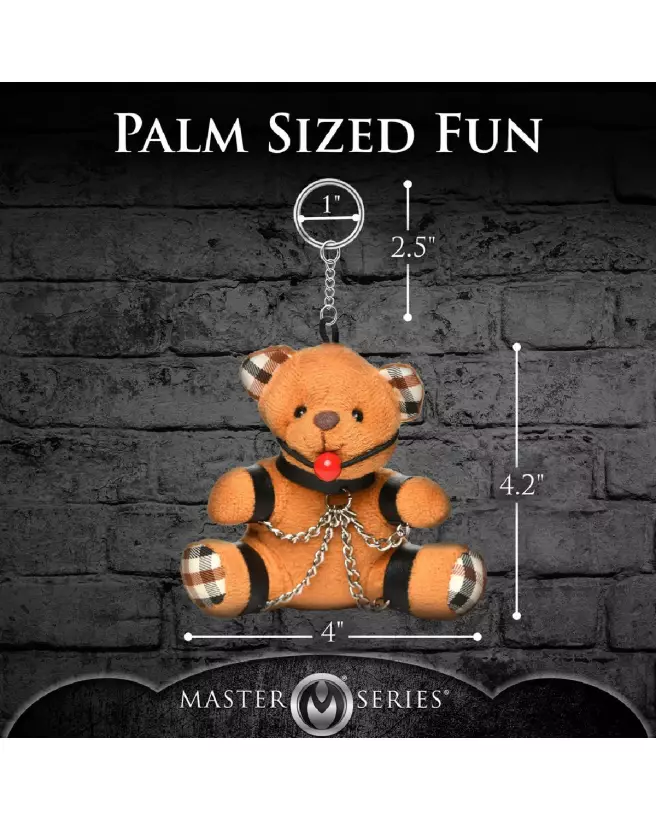 Porte-clés Ours Teddy Marron Baîllonné de XR Brands-4