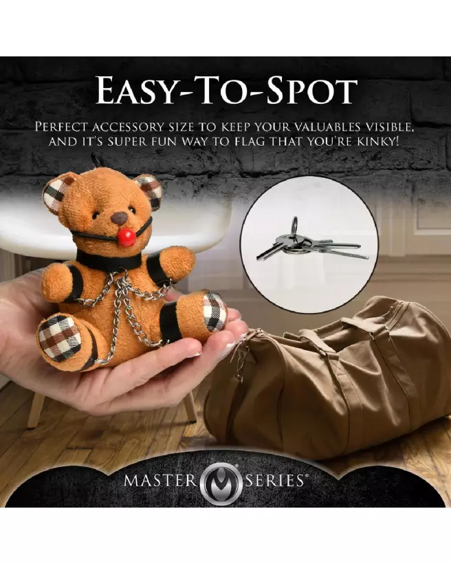 Porte-clés Ours Teddy Marron Baîllonné de XR Brands-6