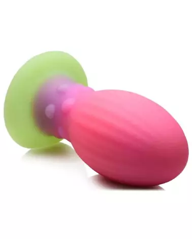 Xeno Egg Glow in the Dark XL Pink Silicone de XR Brands-3
