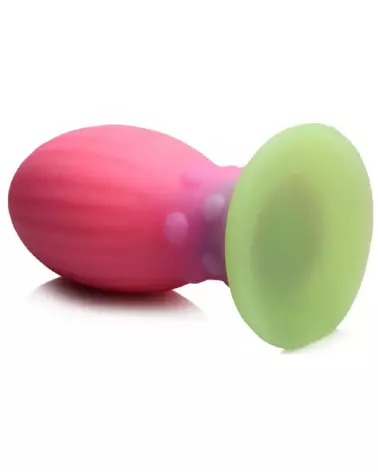 Xeno Egg Glow in the Dark XL Pink Silicone de XR Brands-5