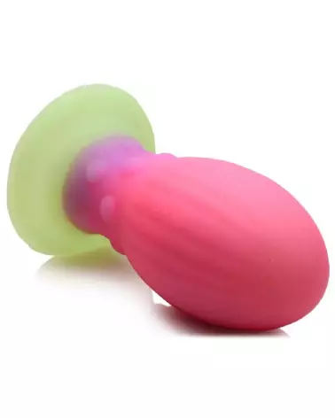 Image du Xeno Egg Pink de XR Brands, sextoy créature en silicone qui brille dans le noir-3