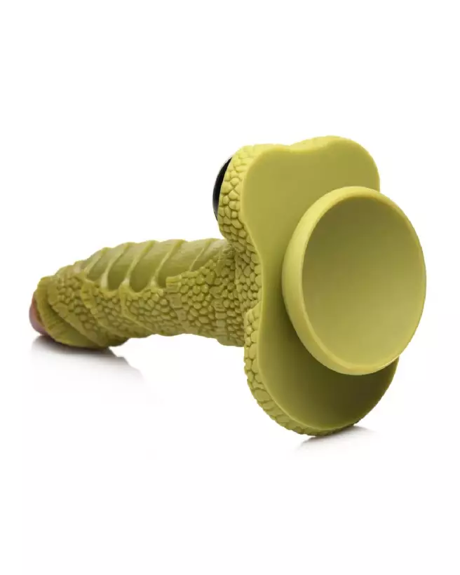 Swamp Monster Scaly Silicone Dildo noir par XR Brands, sextoy à texture écailleuse-4
