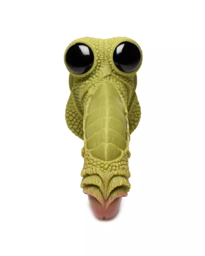Swamp Monster Scaly Silicone Dildo noir par XR Brands, sextoy à texture écailleuse-5