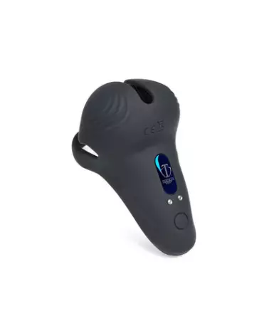 Anneau vibrant en silicone XR Brands avec télécommande pour stimulation-1