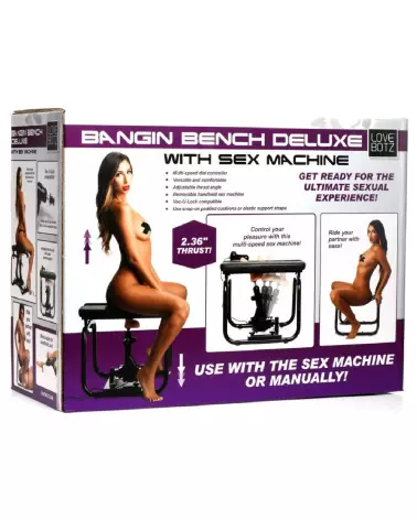 Photo de Banc Deluxe Bangin' avec Machine Sexuelle Noir par XR Brands-2