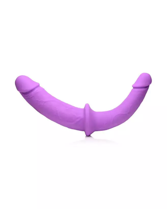 Double Charmer Silicone Double Dildo avec harnais par XR Brands-1