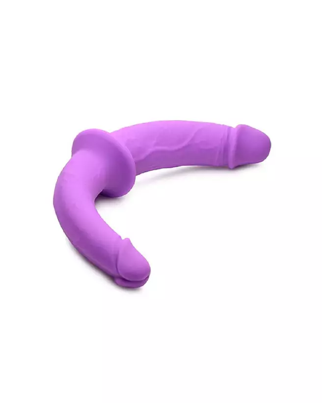 Double Charmer Silicone Double Dildo avec harnais par XR Brands-3