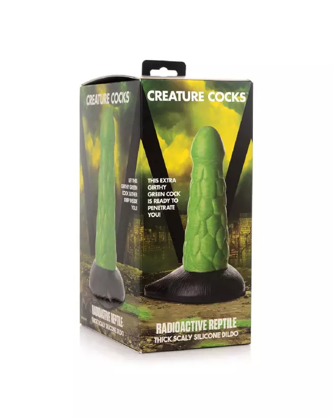 Image du Radioactive Reptile Silicone Dildo avec texture écaille par XR Brands-2